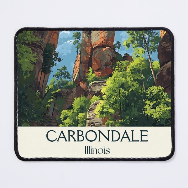 Item preview, Carbondale Illinois Vintage Travel Poster | Shawnee Forest Art designed and sold by TuncGK.
