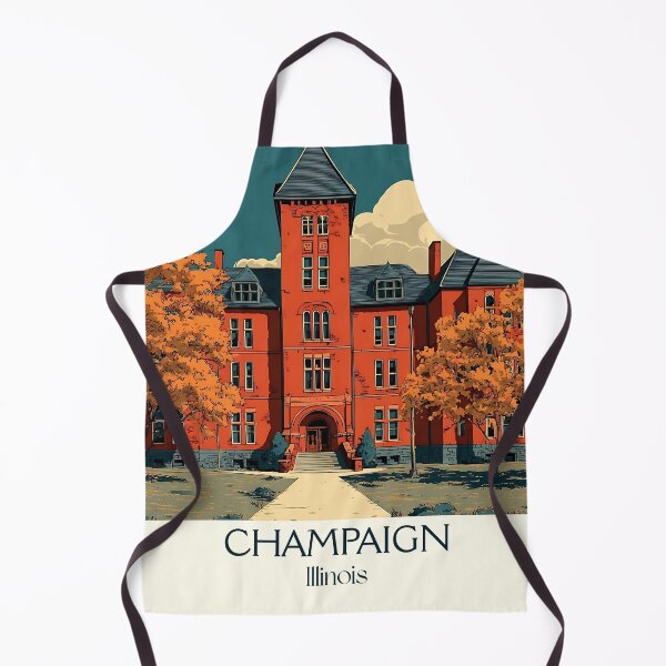 Item preview, Champaign Illinois Vintage Travel Poster | University Town Art designed and sold by TuncGK.