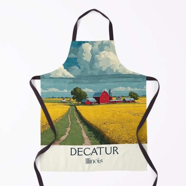 Item preview, Decatur Illinois Vintage Travel Poster | Central Illinois Farmland designed and sold by TuncGK.