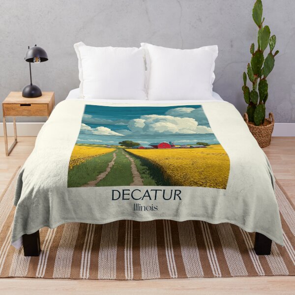 Item preview, Decatur Illinois Vintage Travel Poster | Central Illinois Farmland designed and sold by TuncGK.