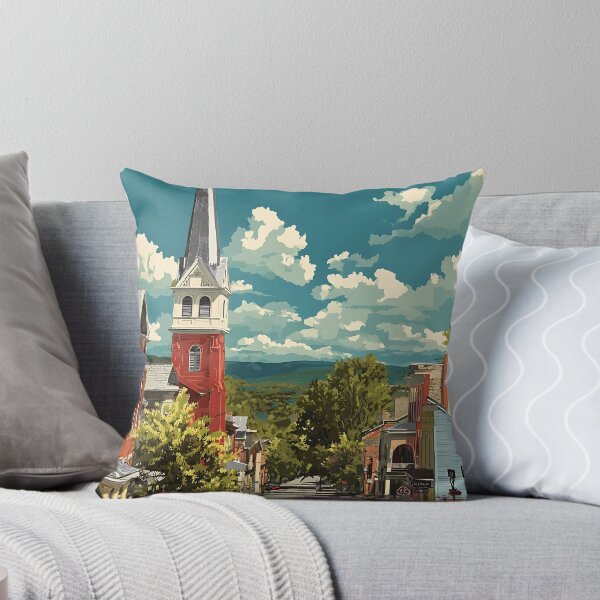 Item preview, Galena Illinois Vintage Travel Poster | Historic Main Street Art designed and sold by TuncGK.