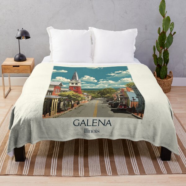 Item preview, Galena Illinois Vintage Travel Poster | Historic Main Street Art designed and sold by TuncGK.