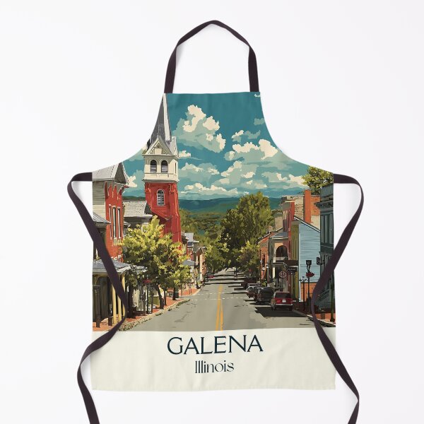 Item preview, Galena Illinois Vintage Travel Poster | Historic Main Street Art designed and sold by TuncGK.