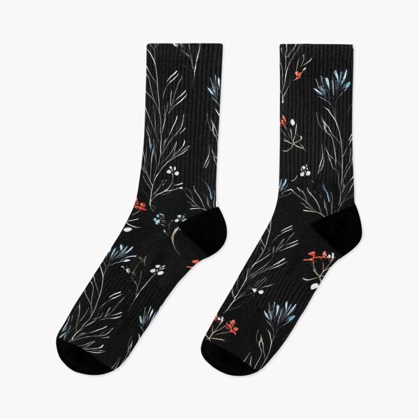 Item preview, Wildflower Meadow Pattern on Black designed and sold by SassyArtistry.