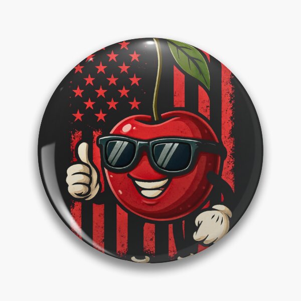 Item preview, Cool Cherry Sunglasses Funny Fruit Cartoon American Flag designed and sold by JerdbordinShop.