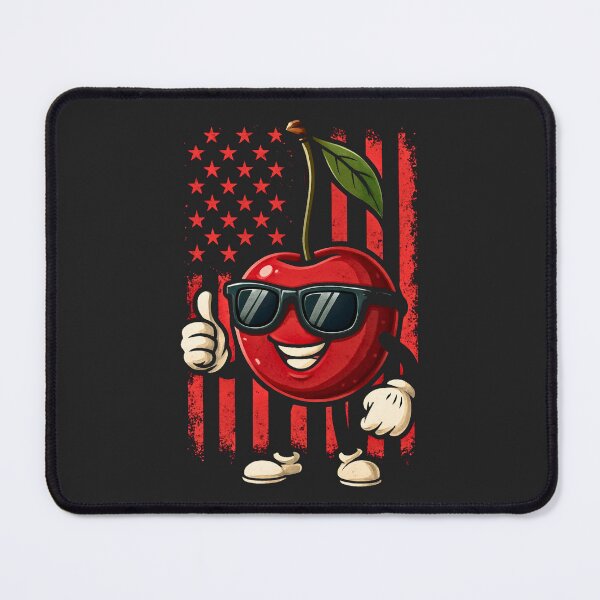Item preview, Cool Cherry Sunglasses Funny Fruit Cartoon American Flag designed and sold by JerdbordinShop.