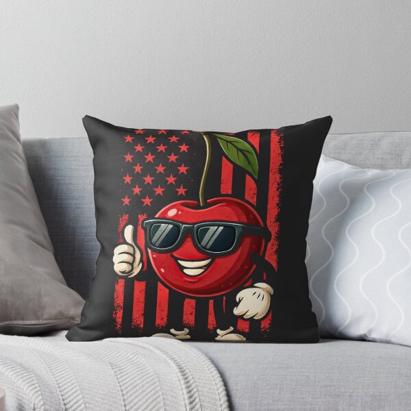 Item preview, Cool Cherry Sunglasses Funny Fruit Cartoon American Flag designed and sold by JerdbordinShop.