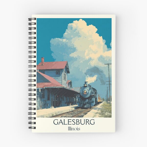 Item preview, Galesburg Illinois Vintage Travel Poster | Railroad History Art designed and sold by TuncGK.