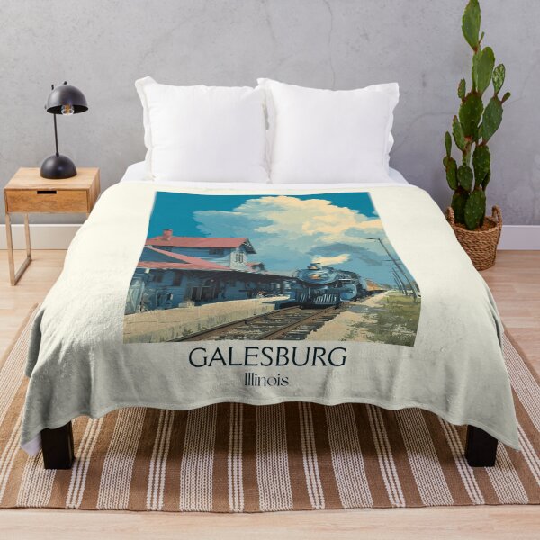 Item preview, Galesburg Illinois Vintage Travel Poster | Railroad History Art designed and sold by TuncGK.
