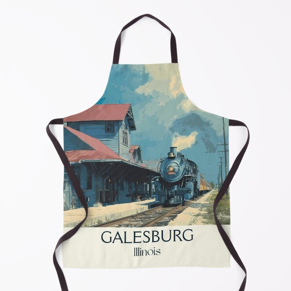 Item preview, Galesburg Illinois Vintage Travel Poster | Railroad History Art designed and sold by TuncGK.