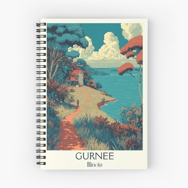 Item preview, Gurnee Illinois Vintage Travel Poster | Illinois State Park Art designed and sold by TuncGK.