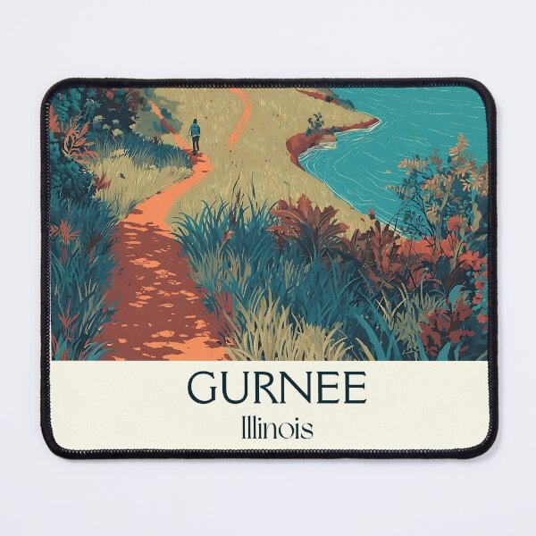 Item preview, Gurnee Illinois Vintage Travel Poster | Illinois State Park Art designed and sold by TuncGK.
