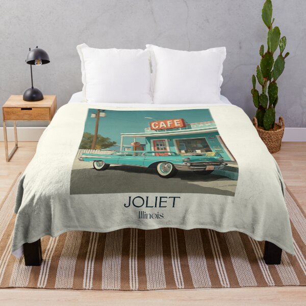 Item preview, Joliet Illinois Vintage Travel Poster | Retro Roadside Diner Art designed and sold by TuncGK.