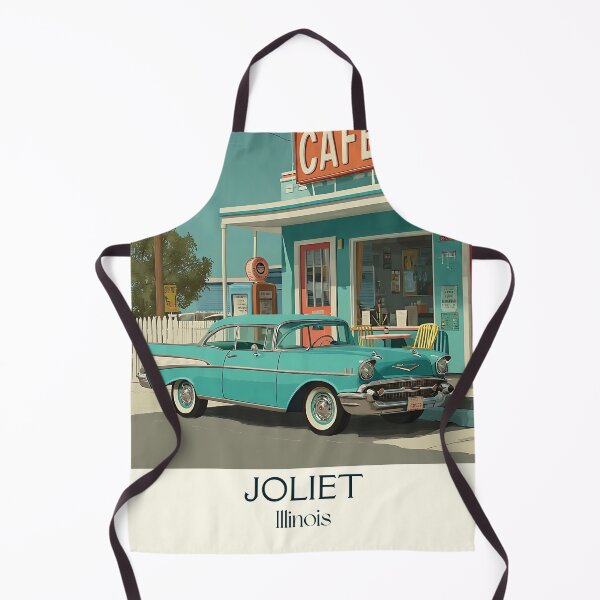 Item preview, Joliet Illinois Vintage Travel Poster | Retro Roadside Diner Art designed and sold by TuncGK.