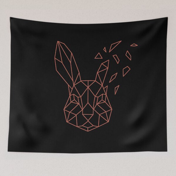 Item preview, Rare Geometric Rabbit Line Art Design designed and sold by Alpha Stag.