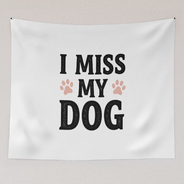 Item preview, I Miss My Dog – Pet Memorial Typography Design for Dog Lovers designed and sold by creativerooney.