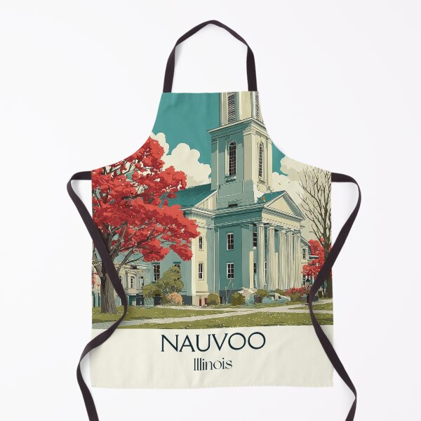 Item preview, Nauvoo Illinois Vintage Travel Poster | Historic Mississippi River Town designed and sold by TuncGK.
