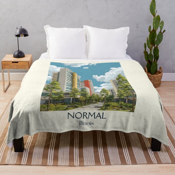 Item preview, Normal Illinois Vintage Travel Poster | Modern University Town Art designed and sold by TuncGK.