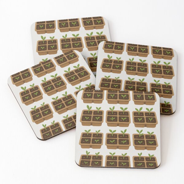 Item preview, Seed Tray Dreams – Cozy Seedling Trays Plant Sticker designed and sold by Feral Confetti.