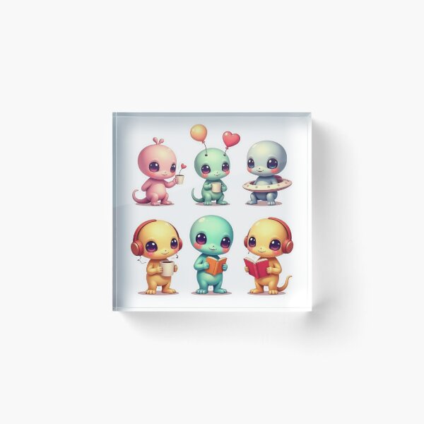 Item preview, Cute Little Creatures with Coffee and Books designed and sold by NuboDesigns.