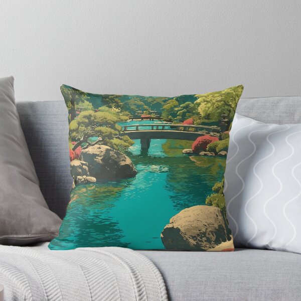 Item preview, Rockford Illinois Vintage Travel Poster | Japanese Garden Art designed and sold by TuncGK.