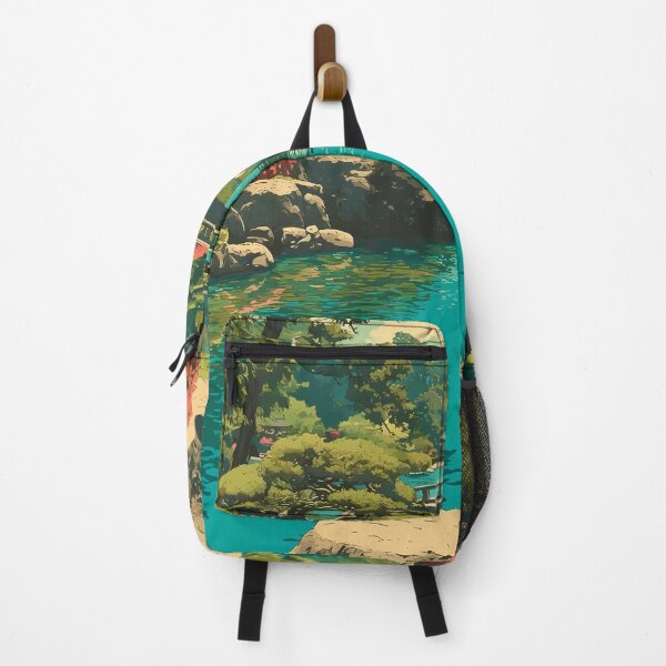 Item preview, Rockford Illinois Vintage Travel Poster | Japanese Garden Art designed and sold by TuncGK.