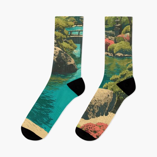 Item preview, Rockford Illinois Vintage Travel Poster | Japanese Garden Art designed and sold by TuncGK.