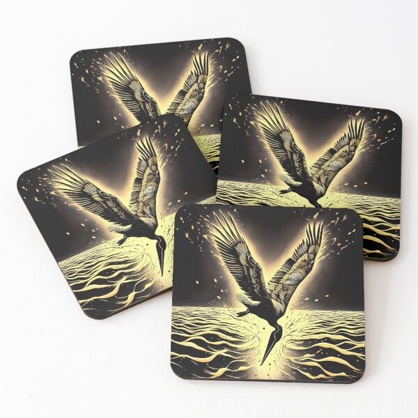 Item preview, Charcoal Pelican Diving, Ai Generated Art  designed and sold by ACC .