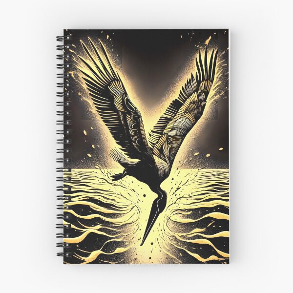 Item preview, Charcoal Pelican Diving, Ai Generated Art  designed and sold by ACC .