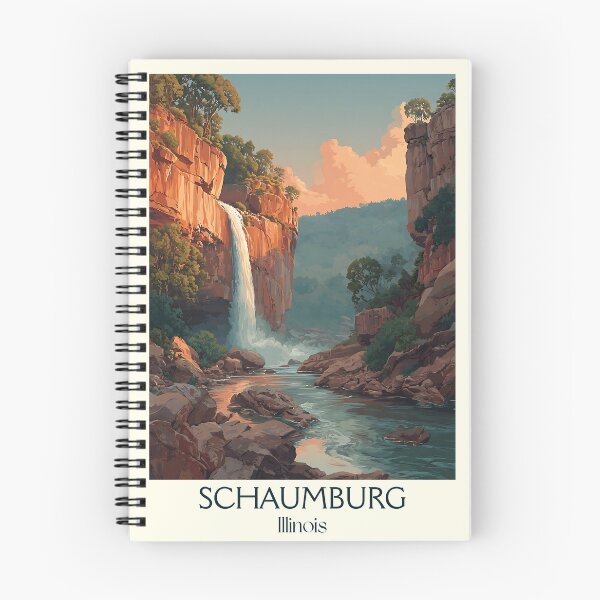 Item preview, Schaumburg Illinois Vintage Travel Poster | Suburban Nature Art designed and sold by TuncGK.