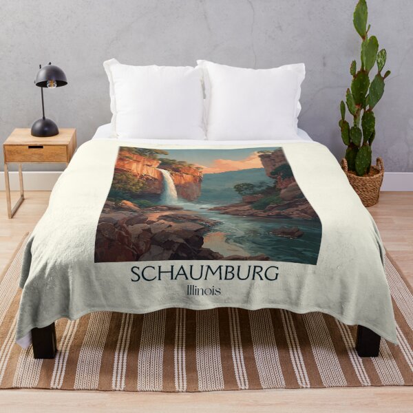 Item preview, Schaumburg Illinois Vintage Travel Poster | Suburban Nature Art designed and sold by TuncGK.