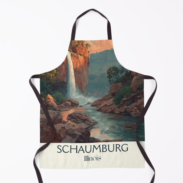 Item preview, Schaumburg Illinois Vintage Travel Poster | Suburban Nature Art designed and sold by TuncGK.