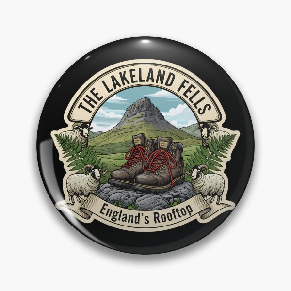 Item preview, The Lakeland Fells: A Vintage UK Hiking Emblem designed and sold by Digital Dreams Arts.