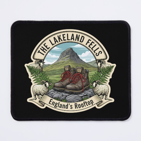 Item preview, The Lakeland Fells: A Vintage UK Hiking Emblem designed and sold by Digital Dreams Arts.