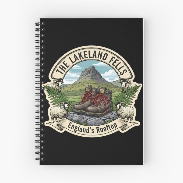 Item preview, The Lakeland Fells: A Vintage UK Hiking Emblem designed and sold by Digital Dreams Arts.