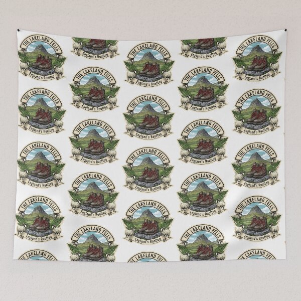 Item preview, The Lakeland Fells: A Vintage UK Hiking Emblem designed and sold by Digital Dreams Arts.