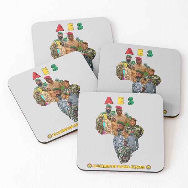 Item preview, Alliance of Sahel States – Ibrahim Traoré, Assimi Goïta & Abdourahamane Tchiani Pan-African map Collage designed and sold by Youngkev-arts.