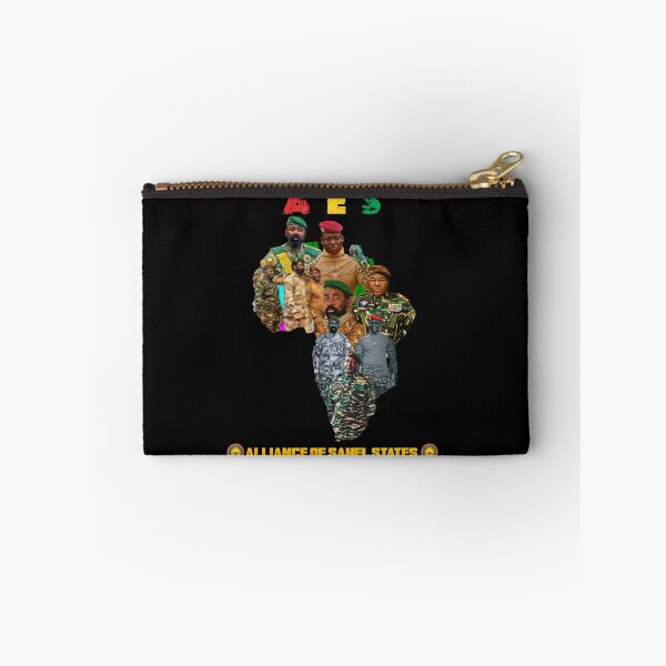 Item preview, Alliance of Sahel States – Ibrahim Traoré, Assimi Goïta & Abdourahamane Tchiani Pan-African map Collage designed and sold by Youngkev-arts.