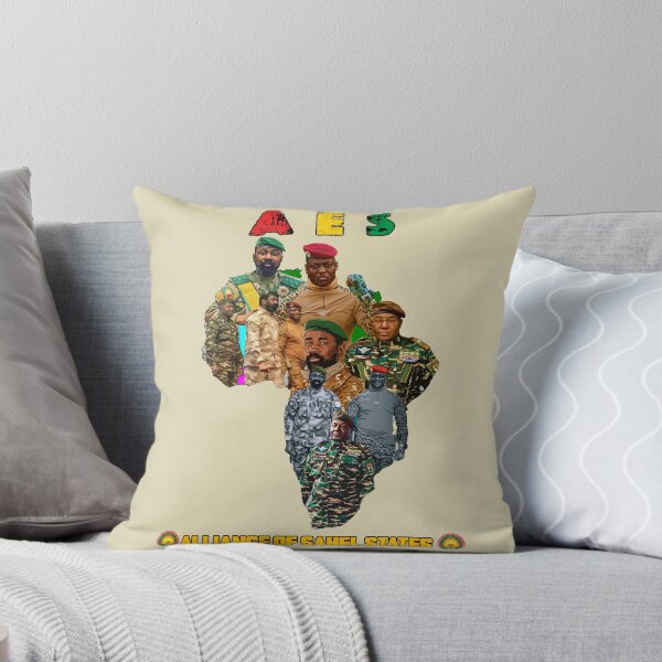 Item preview, Alliance of Sahel States – Ibrahim Traoré, Assimi Goïta & Abdourahamane Tchiani Pan-African map Collage designed and sold by Youngkev-arts.