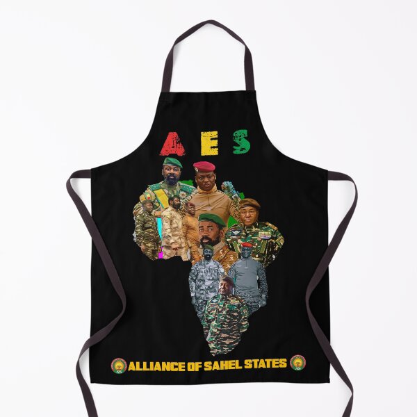Item preview, Alliance of Sahel States – Ibrahim Traoré, Assimi Goïta & Abdourahamane Tchiani Pan-African map Collage designed and sold by Youngkev-arts.