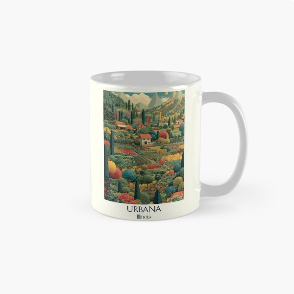 Item preview, Urbana Illinois Vintage Travel Poster | Idyllic Illinois Landscape designed and sold by TuncGK.