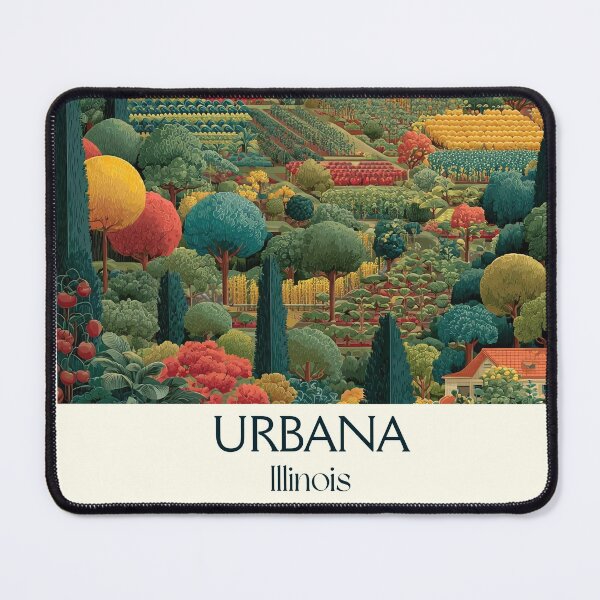 Item preview, Urbana Illinois Vintage Travel Poster | Idyllic Illinois Landscape designed and sold by TuncGK.