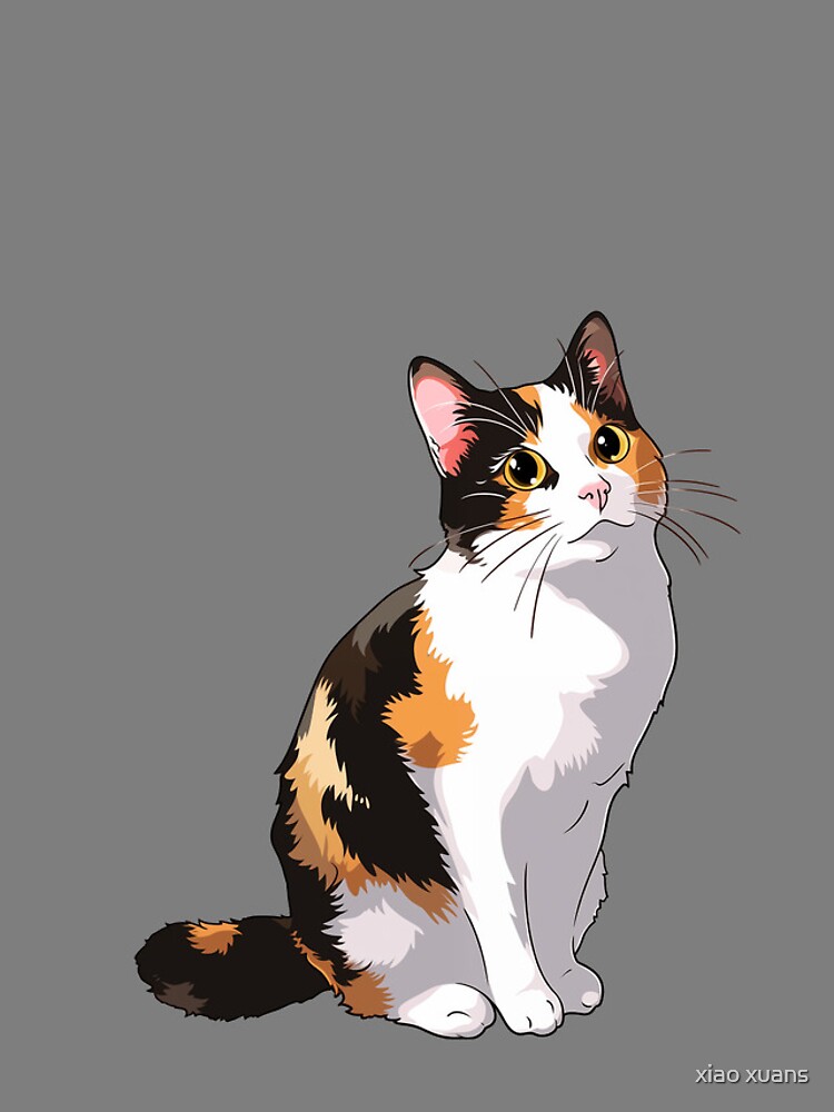 Calico Cat Portrait, With Bright iPhone Case for Sale by