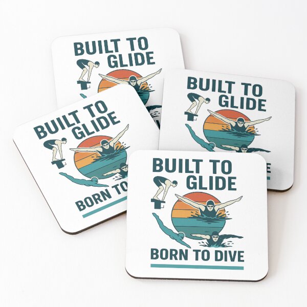 Item preview, Built to Glide – Retro Swim Stroke Graphic designed and sold by Gravly.