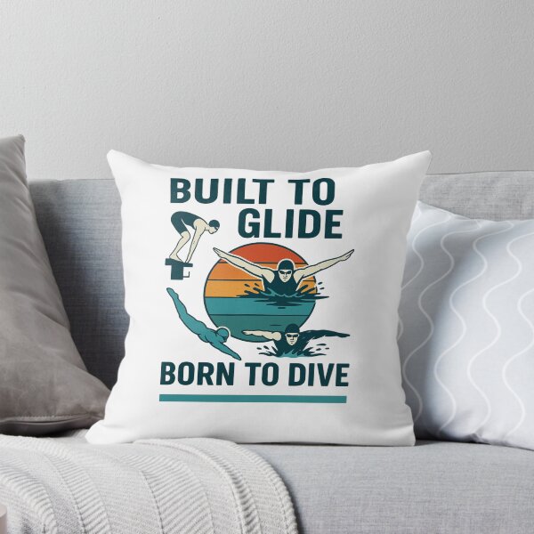 Item preview, Built to Glide – Retro Swim Stroke Graphic designed and sold by Gravly.