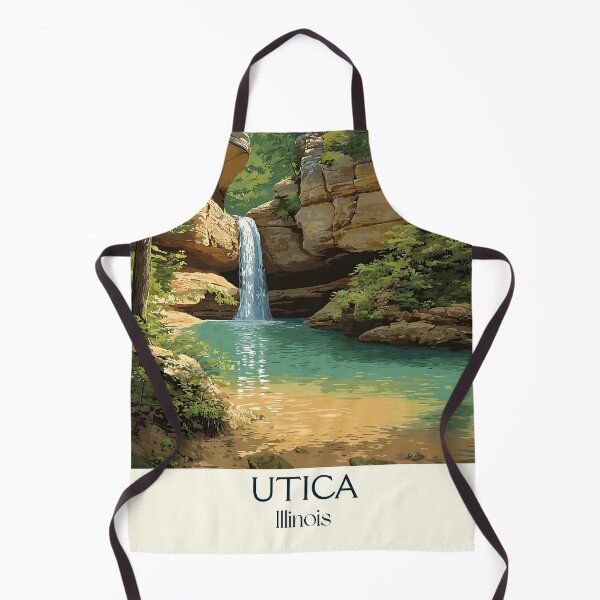 Item preview, Utica Illinois Vintage Travel Poster | Starved Rock State Park Art designed and sold by TuncGK.