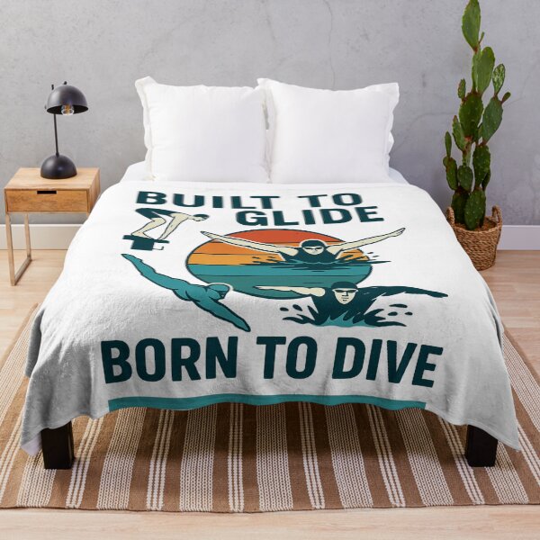 Item preview, Built to Glide – Retro Swim Stroke Graphic designed and sold by Gravly.