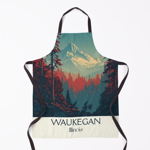 Item preview, Waukegan Illinois Vintage Travel Poster | Lake Michigan Scenery designed and sold by TuncGK.