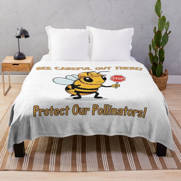 Item preview, Bee Careful Out There - Funny Pollinator Protection Design designed and sold by ART-POD-PL.