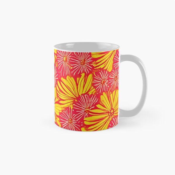 Item preview, Bright Yellow and Pink Floral Pattern designed and sold by SassyArtistry.